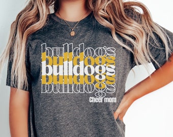 Bulldogs cheer mom tshirt