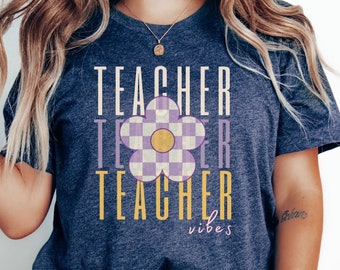 Retro Teacher shirt, Back to school tshirt, Teacher gift, Cute Teacher shirt, Team teacher shirt, Groovy teacher shirt, teacher tee, teacher