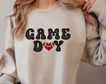 Game Day Football Mom Sweatshirt, Sports Fan Apparel