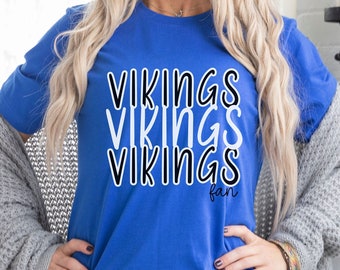 Royal Blue Vikings Fan T-Shirt