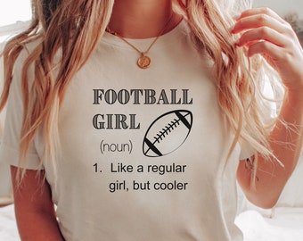 Football Girl T-Shirt, Women's Sport Lover Tee, Unisex Fit