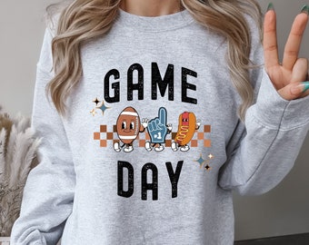 Retro Gameday Sweatshirt, Vintage Football Tailgate Party Shirt