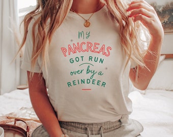 Funny T1D Christmas Shirt: Reindeer Pancreas, Diabetes Awareness