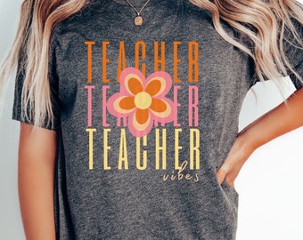 Camiseta de maestro retro, camisa de maestro vintage, camiseta para el regreso a la escuela, regalo de regreso a la escuela para el maestro, regalo del maestro de primaria, camiseta del maestro