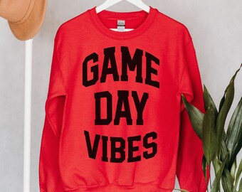 Game Day Vibes Sweatshirt, Sports Mom Crewneck, Unisex Fit