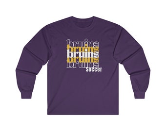 Bruins mens long sleeve tshirt, Bruins men soccer, Bruins soccer shirt, shirt for bruins soccer, Bellvue soccer team
