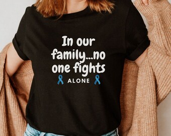 No One Fights Alone Diabetes Awareness Shirt