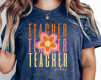 Camiseta de maestro retro, camisa de maestro vintage, camiseta para el regreso a la escuela, regalo de regreso a la escuela para el maestro, regalo del maestro de primaria, camiseta del maestro
