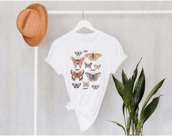 Butterfly Species T-Shirt, Botanical Print Tee