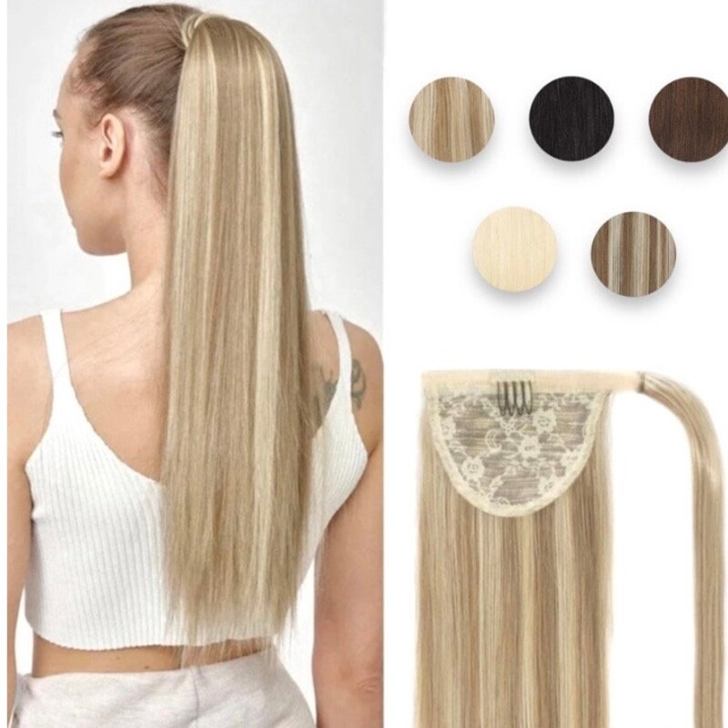 Real Human Hair Ponytail Clip - Etsy