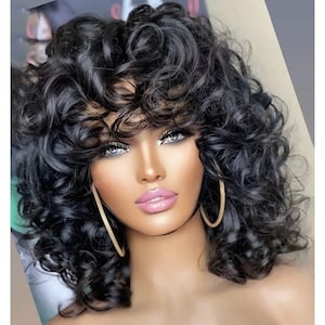 Human hair spiral curl hotsell wigs
