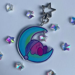 Poyo Poyo Dreaming Keychains, Acrylic w/ Charm, Double-Sided, 2.5&quot;x2.5&quot;