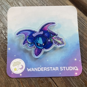 Meta Knight Pin - 1.5&quot; x 1.5&quot; Die Cut Acrylic Pin