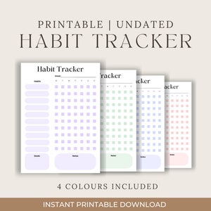 Minimalist Habit Tracker, Printable Habit Tracker, Habit Tracker ...
