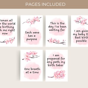 30 Printable Birth Affirmation Cards | Cherry Blossom | Instant ...