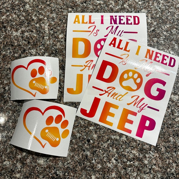 Jeep dog sticker