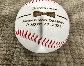 Personalized Baseball, engraved baseball, personalized baseball gift, custom baseball, groomsman gift/Laser Engraved baseball