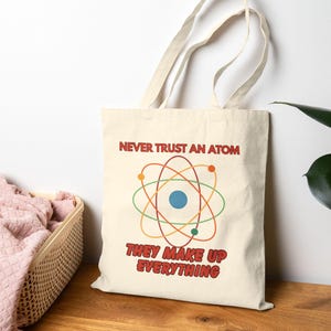 Science Teacher Quote Tote Bag: Cotton Canvas Eco-Friendly Gift
