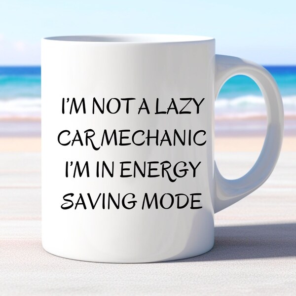 Funny Car Mechanic Mug, Cup for Car Engineer, Gift for Auto Mechanic, Dedicated Grease Monkey Present for Birthday, Memory Keepsake Mug