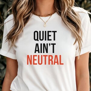 Activist Shirt, Social Justice Tee, Bold Text Protest Apparel, Political Awareness Birthday Gift, Everyday Clothing Social Awareness Top