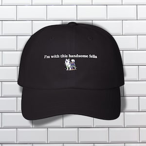 Classic Embroidered Siberian Huskey Cap, Cute Animal Design Gift for Father&#39;s Day, Funny Phrase Husky Mom Adjustable Cap Everyday Wear