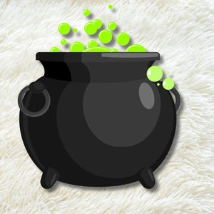 Halloween Cauldron SVG Bubbling Cauldron svg Halloween Decoration Witches Cauldron Cricut Cut File Part of Halloween Scene PDF dfx Files