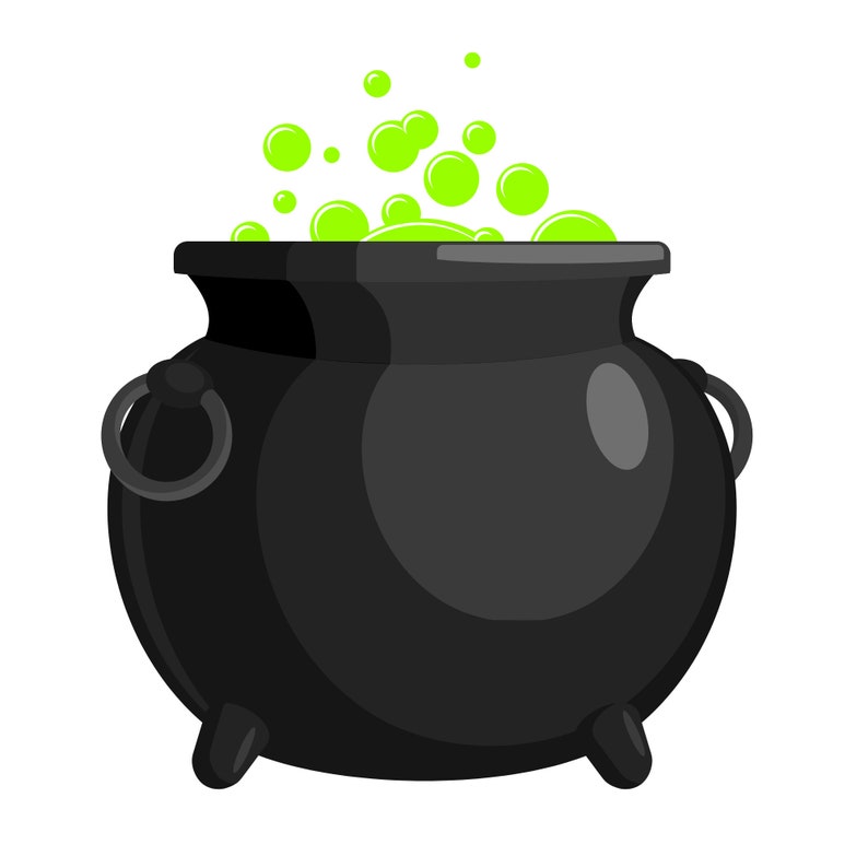 Halloween Cauldron SVG Bubbling Cauldron Svg Halloween Decoration