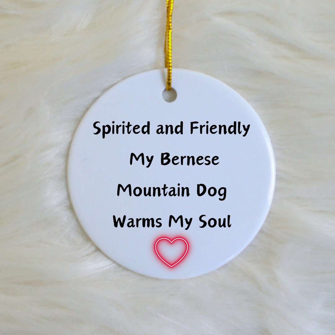 Ornament for Bernese Mountain Dog Loving Mom, Bauble for Dog Lover of