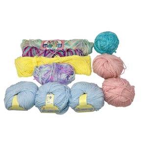 Baby Sport Yarn Multicolor Crochet Knitting Bundle