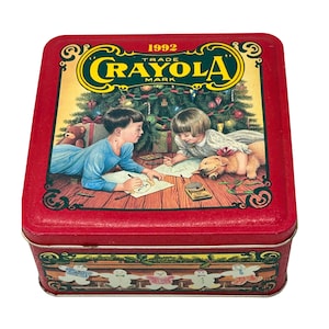 Vintage 1992 Crayola Christmas Tin