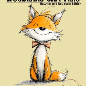 Woodland Critters Bowties and Bouquets Digital Images for Artist