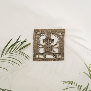 Divine Mastery: Handcrafted Brass Ganpati in Dhokra Art