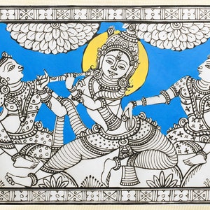 Hand Painted Lord Krishna Pattachitra Painting