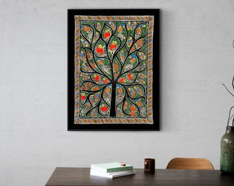 Handmade Tree of Life | Madhubani Painting | Wall Decor | Gift ...