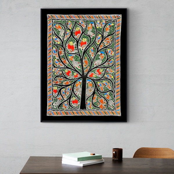 Tree Of Life Madhubani Painting