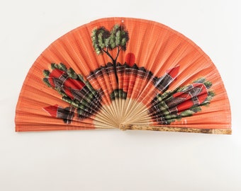 Foldable Fan Shaped Bamboo Mat Wall Hanging