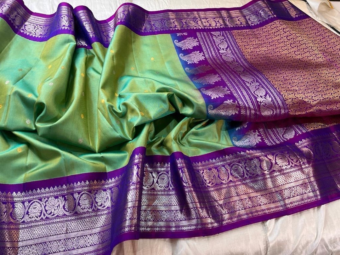 Pure Gadwal Silk Saree Silk Mark Certified Kaanchy Sarees Etsy