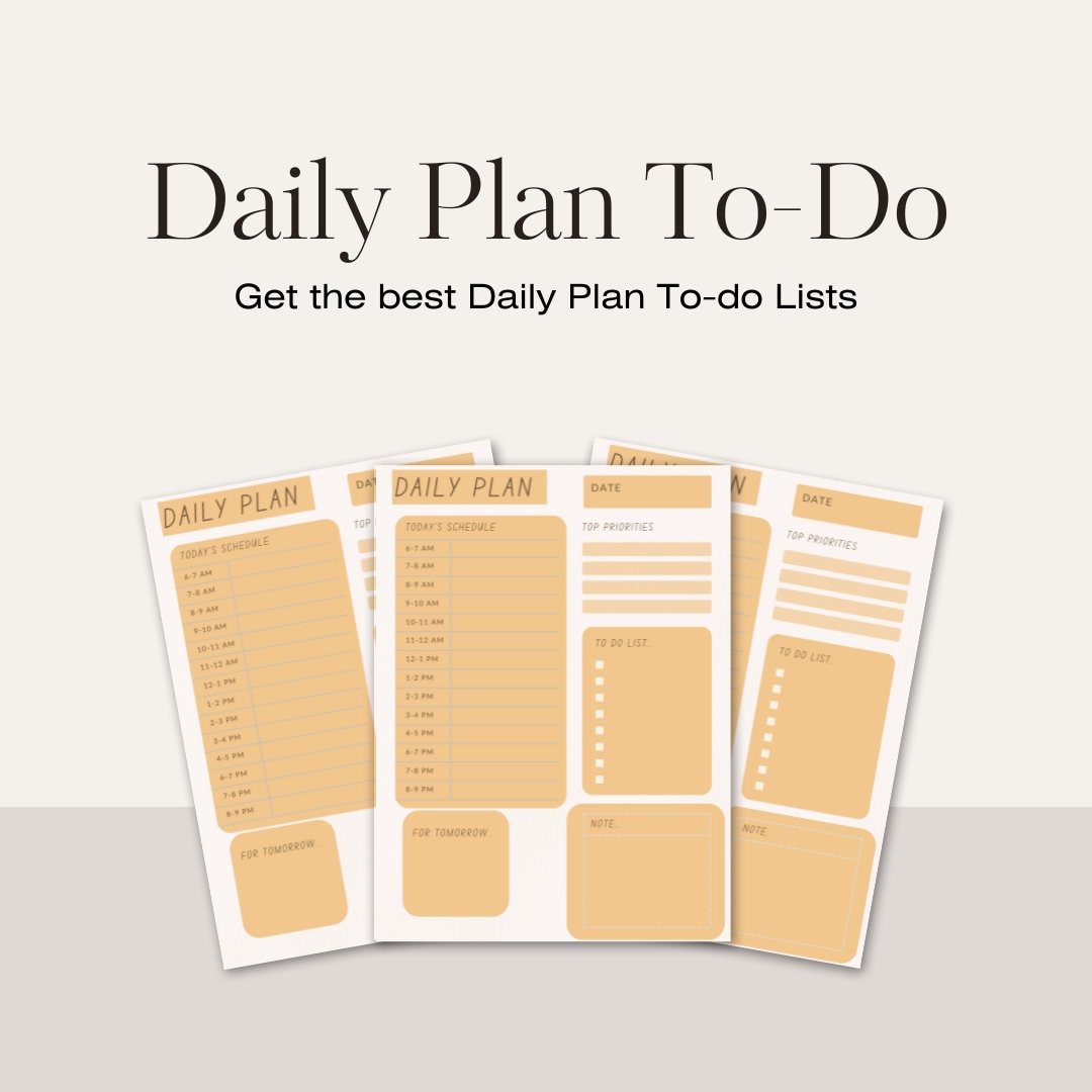 3 in 1 Printable Daily Planner Modern Productivity Planner Daily Plan ...