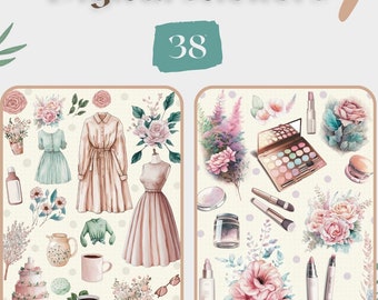 Aesthetic Pink Digital Planner Stickers | GoodNotes Pre-cropped (Digital Download)