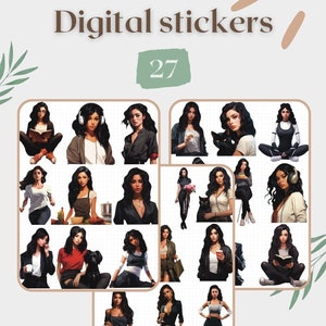 Digital Sticker That Girl Aesthetic | Planner stickers | Self-Care Sticker Sheet | Digital Sticker Pack | That Girl Aesthetic