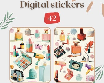 Digitale plannerstickers cosmetica, esthetische zelfzorg (goodnotes, png PNGEgg)