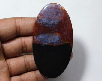 Natural Bloodstone Gemstone Top Quality Bloodstone Cabochon Bloodstone Loose semi precious Bloodstone Jewelry gemstone 151ct 78x41 MM # 1388