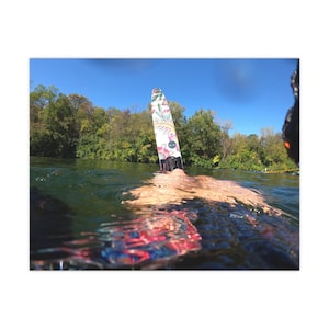 Waterski Poster, Slalom Skier, Waterski Wall Art, Gift for Waterskiers