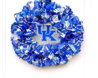 Kentucky Wildcats Wreath, Game Day Decor, University Fan Front Door Wreath