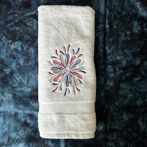 Patriotic Appliqued Hand Towel United States Bathroom Towel USA Kitchen Towel United States Flag Towel 4th of July Patriotic Decor Etsy