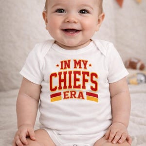 Kansas City Chiefs Baby Bodysuit | In My Chiefs Era Swiftie Baby Outfit | Chiefs Baby Shower Gift | Chiefs Baby Gift | Chiefs Baby Romper
