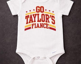 Kansas City Chiefs Baby Bodysuit | Go Taylor’s Fiancé Outfit | Chiefs Football Baby Clothing | Swiftie Baby Gift | Chiefs Fan Baby Romper