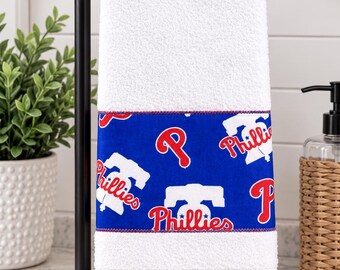 Philadelphia Phillies Hand Towel, Officially Licensed Cotton Bath Decor