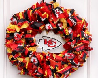Kansas City Chiefs Wreath, Chiefs Front  Door Wreath, KC Chiefs Gift, Chiefs Game Day Decoration, Chiefs Wreath, Chiefs Housewarming Gift,