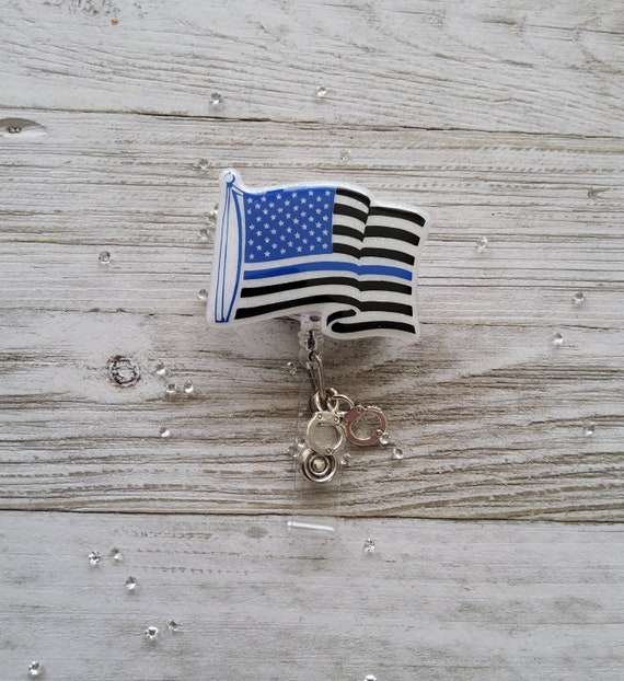 Badge Reel | Police Badge Reels | Badge Reel Flag Cute | Retractable Badge  Clip | Badge Reel Police | Badge Holder 
